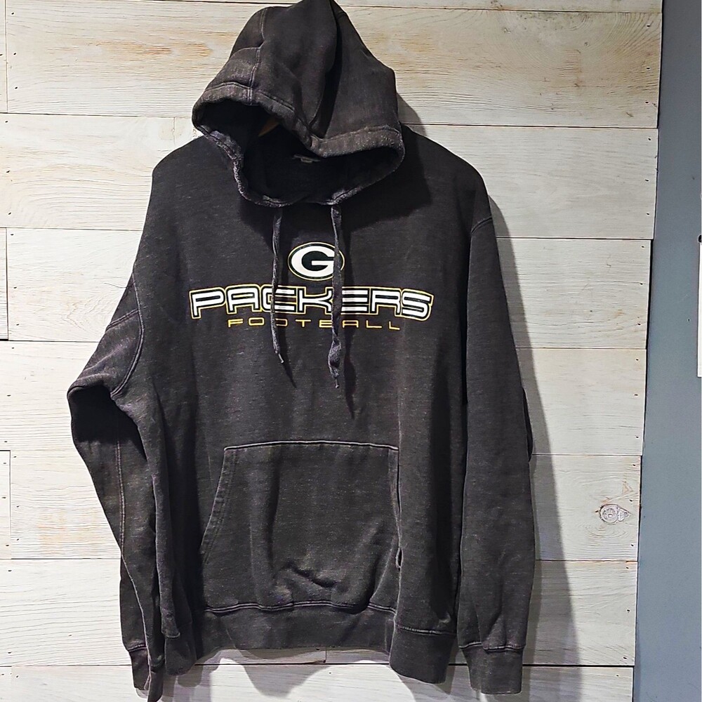 Vtg 2011 Green Bay Packers Hoodie Sweatshirt XL Charcoal Gray NFL Team Apparel